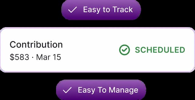 Illustration of Contributions Stay On Schedule image